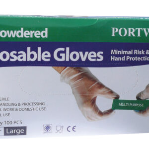 Portwest Powdered Vinyl Disposable Glove - 100 units (A900)-0