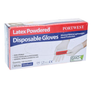 Portwest Powdered Latex Disposable Glove - 100 units (A910)-0