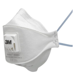 3M Aura FFP2 Flat-Fold Valved Particulate Respirator - 10 units (9322PLUS)-0