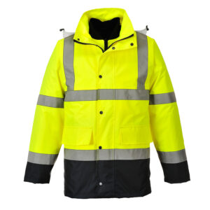 Portwest Hi-Vis 4-in-1 Contrast Traffic Jacket (S471)-0