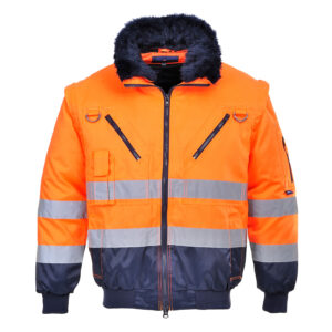 Portwest Bomber Style Hi-Vis 3-in-1 Pilot Jacket (PJ50)-0