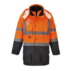 Portwest Hi-Vis 7-in-1 Contrast Traffic Jacket (S426)-0