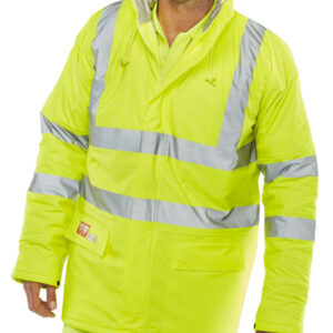 B-Seen FR Anti-Static Hi-Vis Padded Jacket (CFRLR3456SY)-0